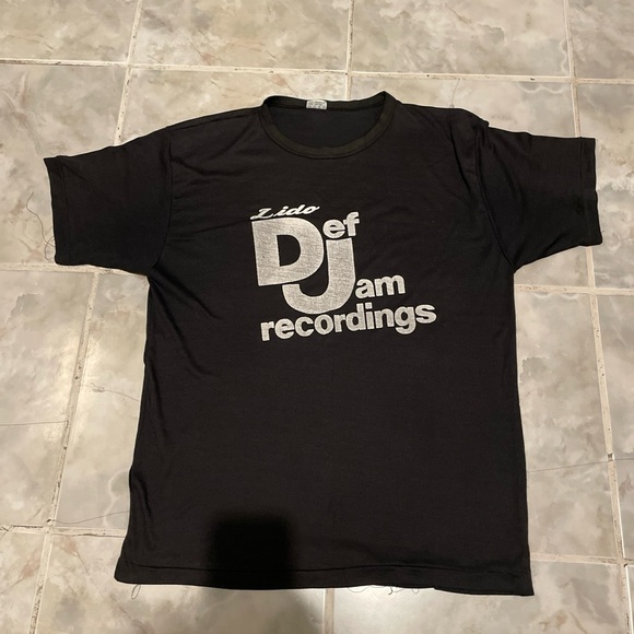 VTG Def Jam NY New York 1980s Single StitchRecords Rap Hip Hop T-Shirt RARE